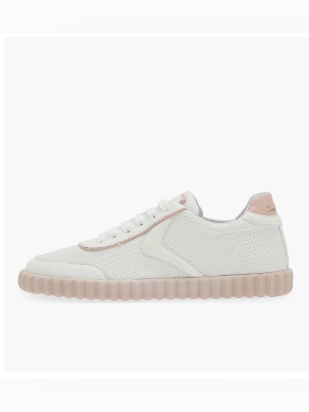 NWT VOILE BLANCHE SELIA Leather Sneakers in
White-Light Pink